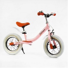 Велобег Corso Triumph СКОЛЫ НА РАМЕ!!!!! стальная рама, надувные колеса 12, ручной тормоз, подножка, крылья, звоночек, в коробке