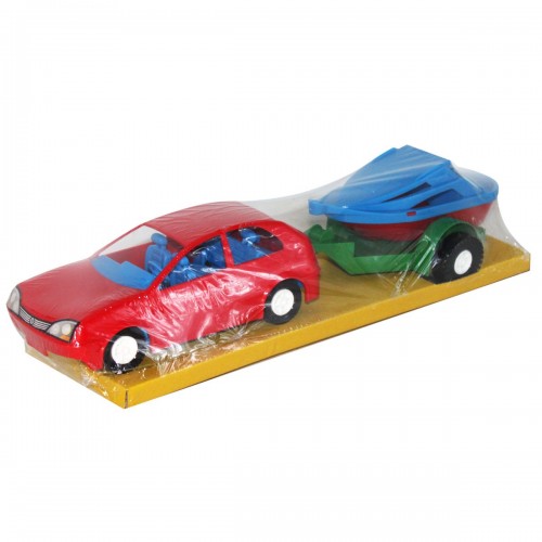 Автомобиль с прицепом красный (Wader)