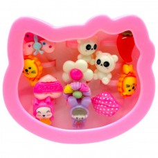 Кільце пластикове дитяче 12шт .у подарунковій кор. (КОТИК)