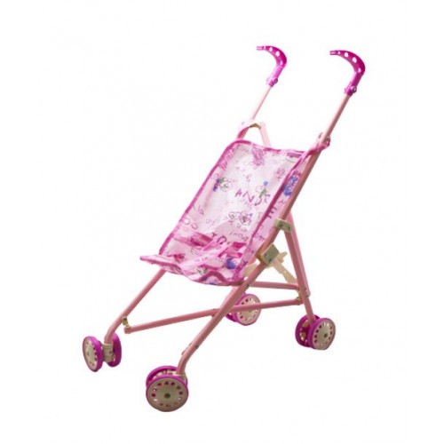 Коляска-трость, сломанный зажим колес (Розовая) (MiC)
