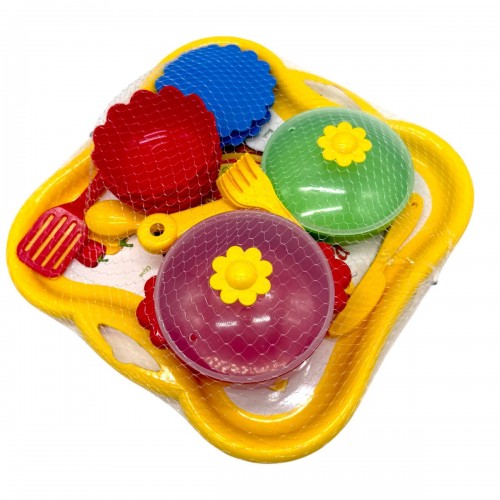 Набор столовой посуды Пицца на подносе (ЖЕЛТЫЙ) (TIGRES)