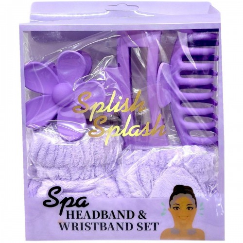 Подарунковий набір «Spa Headband &Wristband Set» фіолетовий (MiC)