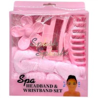 Подарунковий набір «Spa Headband &Wristband Set» рожевий (44936)