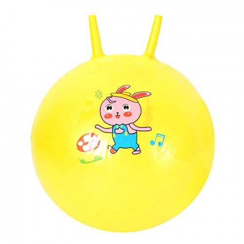 М`яч для фітнесу діаметр 27 см, висота з вушками 40 см, у пакеті (ЖОВТИЙ) (MiC)