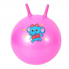 М`яч для фітнесу діаметр 27 см, висота з вушками 40 см, у пакеті (РОЖЕВИЙ)