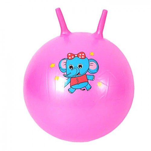 М`яч для фітнесу діаметр 27 см, висота з вушками 40 см, у пакеті (РОЖЕВИЙ) (MiC)