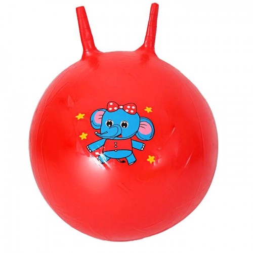 М'яч для фітнесу діаметр 35 см, висота з вушками 40 см, у пакеті (ЧЕРВОНИЙ) (MiC)