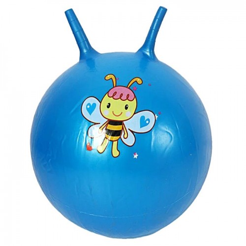 М'яч для фітнесу діаметр 35 см, висота з вушками 40 см, у пакеті (СИНІЙ) (MiC)
