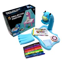 Столик с проектором RFY 222-1 (48/2) 2 цвета, на батарейках, музыка, 3 диска, фломастеры, в коробке