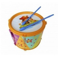 Барабан детский, большой (оранжевый)