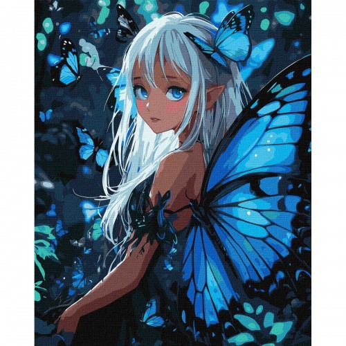 Картина по номерам с красками металлик "Волшебные бабочки" 40х50 см (Ідейка)