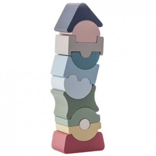 Развивающая деревянная игрушка "Пирамидка" (Cubika)