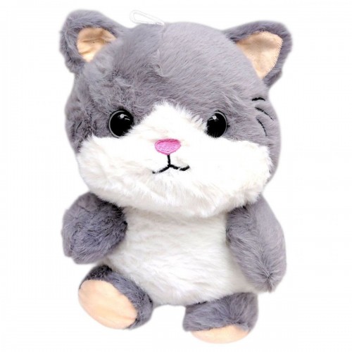 Мʼяка іграшка "Котик" 20 см (СІРИЙ) (MiC)