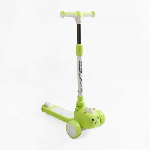 Самокат триколісний Skyper колеса PU 125х40мм зі світлом, УКР.ОЗВУЧУВАННЯ, підсвічування платформи, кермо складне, в пакеті (Skyper)