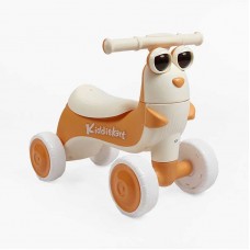 Велобег JOY 4-х колесный Оранжевый, колеса PU, рама пластик, озвучивание и подсветка, в коробке