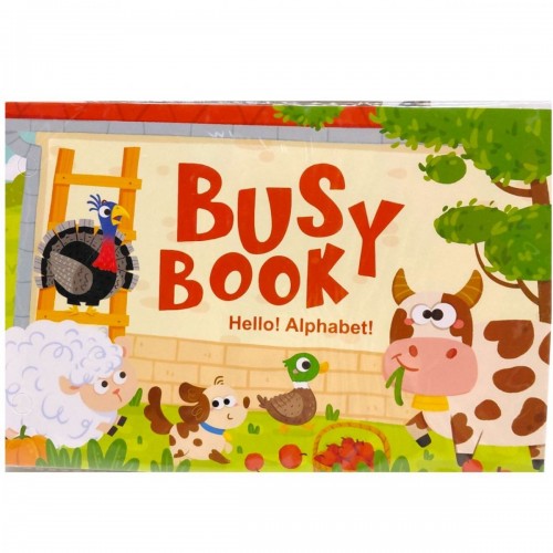 Логічна книжка, 6 сторінок, абетка, елементи на липучках, в пакеті (MiC)