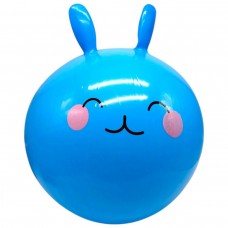 М`яч для фітнесу, діаметр 43 см, висота з вушками 53 см, у пакеті (БЛАКИТНИЙ)