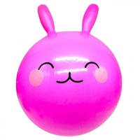 Мяч для фитнеса, диаметр 43 см, высота с ушками 53 см, в пакете (Розовый)