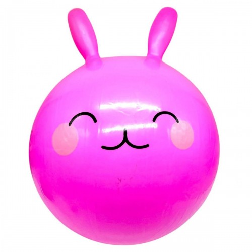 М`яч для фітнесу, діаметр 43 см, висота з вушками 53 см, у пакеті (РОЖЕВИЙ) (MiC)