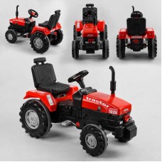 Трактор з педалями ВЕЛИКИЙ Pilsan, колір ЧЕРВОНИЙ, прогумовані колеса, сидіння, що регулюється, клаксон на кермі