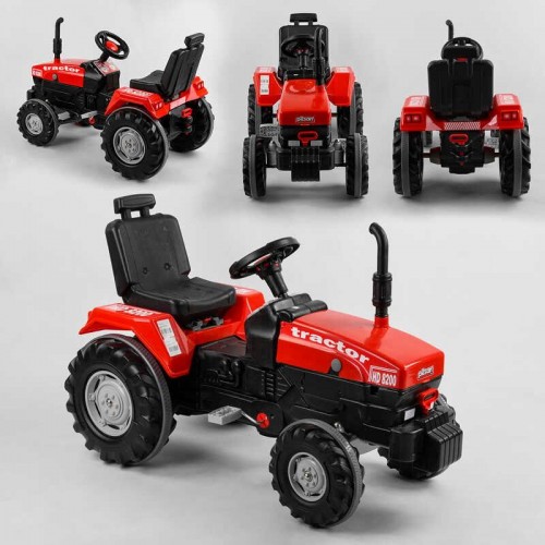 Трактор з педалями ВЕЛИКИЙ Pilsan, колір ЧЕРВОНИЙ, прогумовані колеса, сидіння, що регулюється, клаксон на кермі (Pilsan)