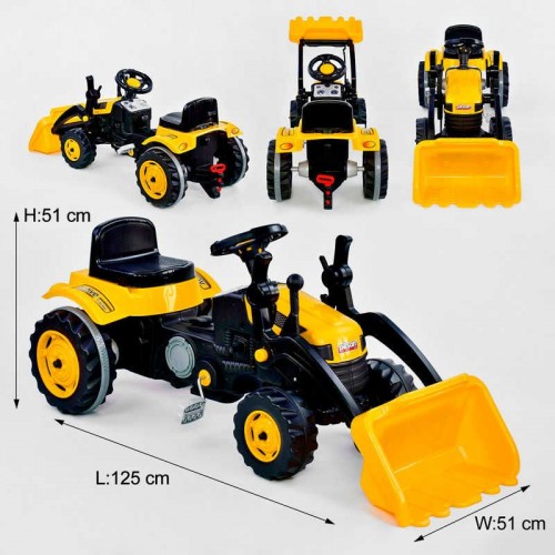 Экскаватор педальный с ковшом Pilsan, цвет ЖЕЛТЫЙ (Pilsan)