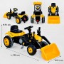 Экскаватор педальный с ковшом Pilsan, цвет ЖЕЛТЫЙ (Pilsan)