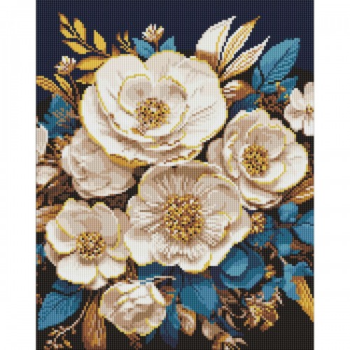 Алмазна мозаїка без підрамника "Біла симфонія" 40х50 см (Ідейка)