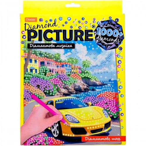 Алмазна мозаїка "Diamond Picture: Діамантове шосе" (20х20) (Апельсин)