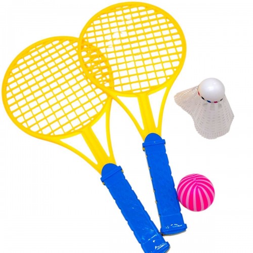 Набір для бадмінтону дитячий (2 ракетки, воланчик і мʼячик) (СИНІЙ) (MiC)