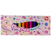 Пластилін круглий восковий Unicorn 12 кольорів