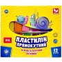 Пластилін восковий, прямокутний 12 кольорів (школярик)