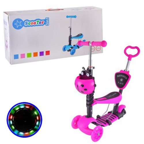 Самокат триколісний "Сонечко", рожевий (транспортувальна упаковка) (MiC)