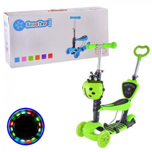 Самокат триколісний "Сонечко", зелений (транспортувальна упаковка) (MiC)