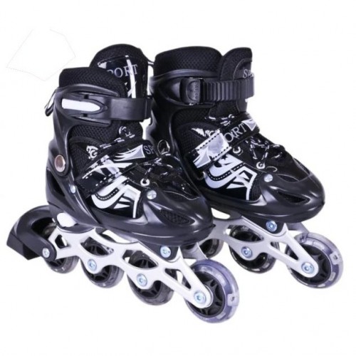 Роликові ковзан розмір S (30-33) колеса PVC (ЧОРНІ) (MiC)