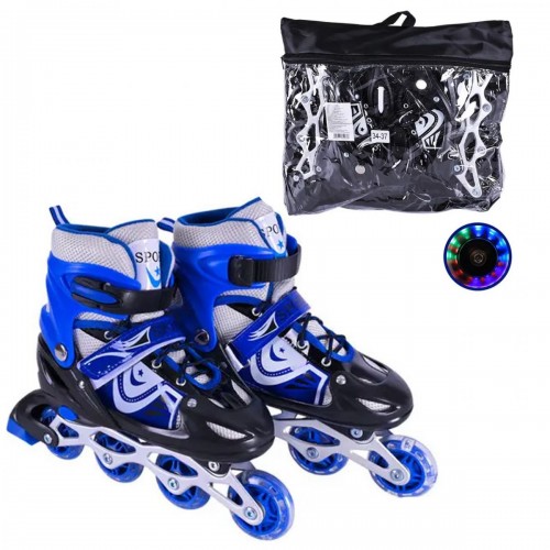 Роликові ковзани розмір M (34-37) колеса PVC (СИНІ) (MiC)