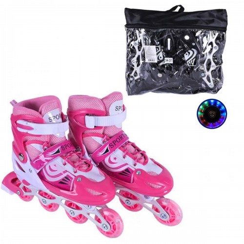 Роликові ковзани розмір M (34-37) колеса PVC (РОЖЕВІ) (MiC)