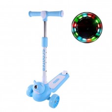 Самокат дитячий 3-х колісний, складний у пакеті (БЛАКИТНИЙ)
