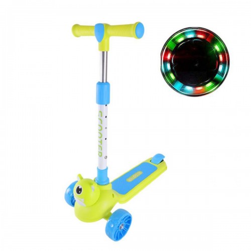 Самокат дитячий 3-х колісний, складний у пакеті (САЛАТОВИЙ) (MiC)