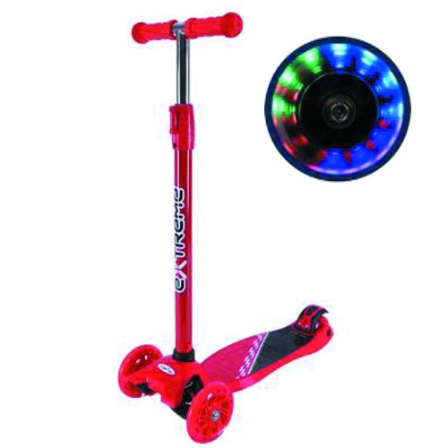 Самокат дитячий 4-х коліс. MAXI, колеса PU світяться (ЧЕРВОНИЙ) (MiC)