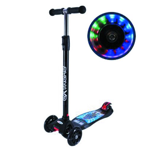 Самокат дитячий 4-х коліс. MAXI, колеса PU світяться (ЧОРНИЙ) (MiC)