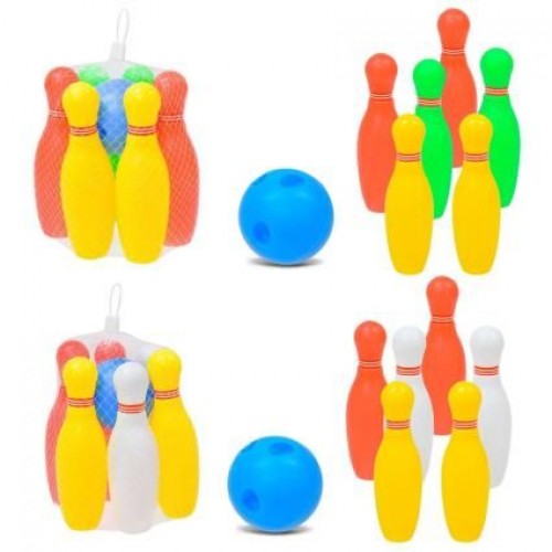 Боулінг арт. 6805 (108шт/2) 6 кеглів, мʼячик у сітці 15,5*15,5*18 см (МІС)