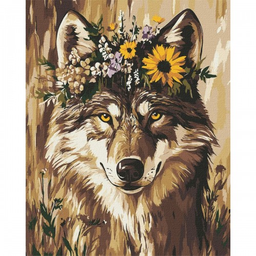 Картина по номерам "Хорошая волчица" 40х50см (Ідейка)