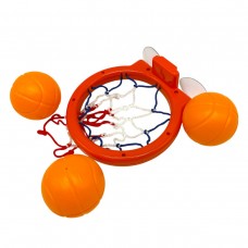 Баскетбольный набор (кольцо на присоске, 3 мячика пакет. 22*18*5 см)