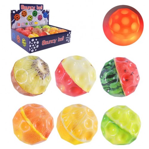 Пострибунчик м'ячик антигравітаційний Фрукти Graviti ball Moon Ball 6 см світиться, мікс, 1 штука (MiC)