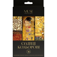 Олівці кольорові тригранні MUSE 36 кольорів + чинка
