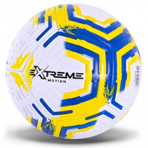 МЯЧ ФУТБОЛЬНЫЙ №5, PU 400 ГР, БЕЛО-ЖЕЛТЫЙ (MiC)