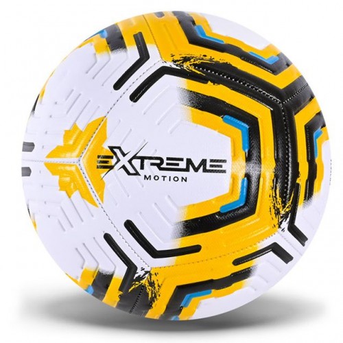 МЯЧ ФУТБОЛЬНЫЙ №5, PU 400 ГР, БЕЛО-ОРАЖЕННЫЙ (MiC)