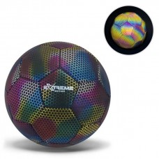 Мяч футбольный №5, PU 380 гр, 1 цвет светоотражающий
