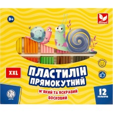 Пластилин прямоугольный (12 цветов)